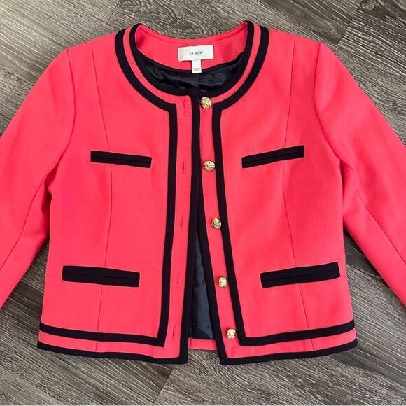 J. Crew Lady Jacket in Berry Double-Serge Wool - Picture 3 of 10